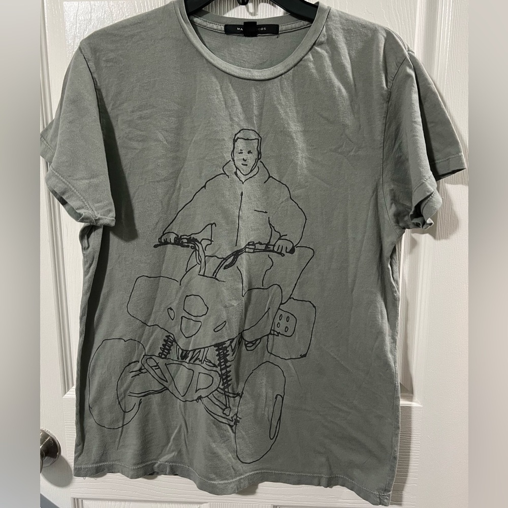 Marc Jacobs Men's Graphic Tee in Gray 100% Cotton